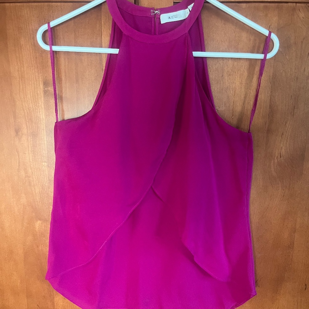 ALC Silk Sleeveless top. Pink. Size 4